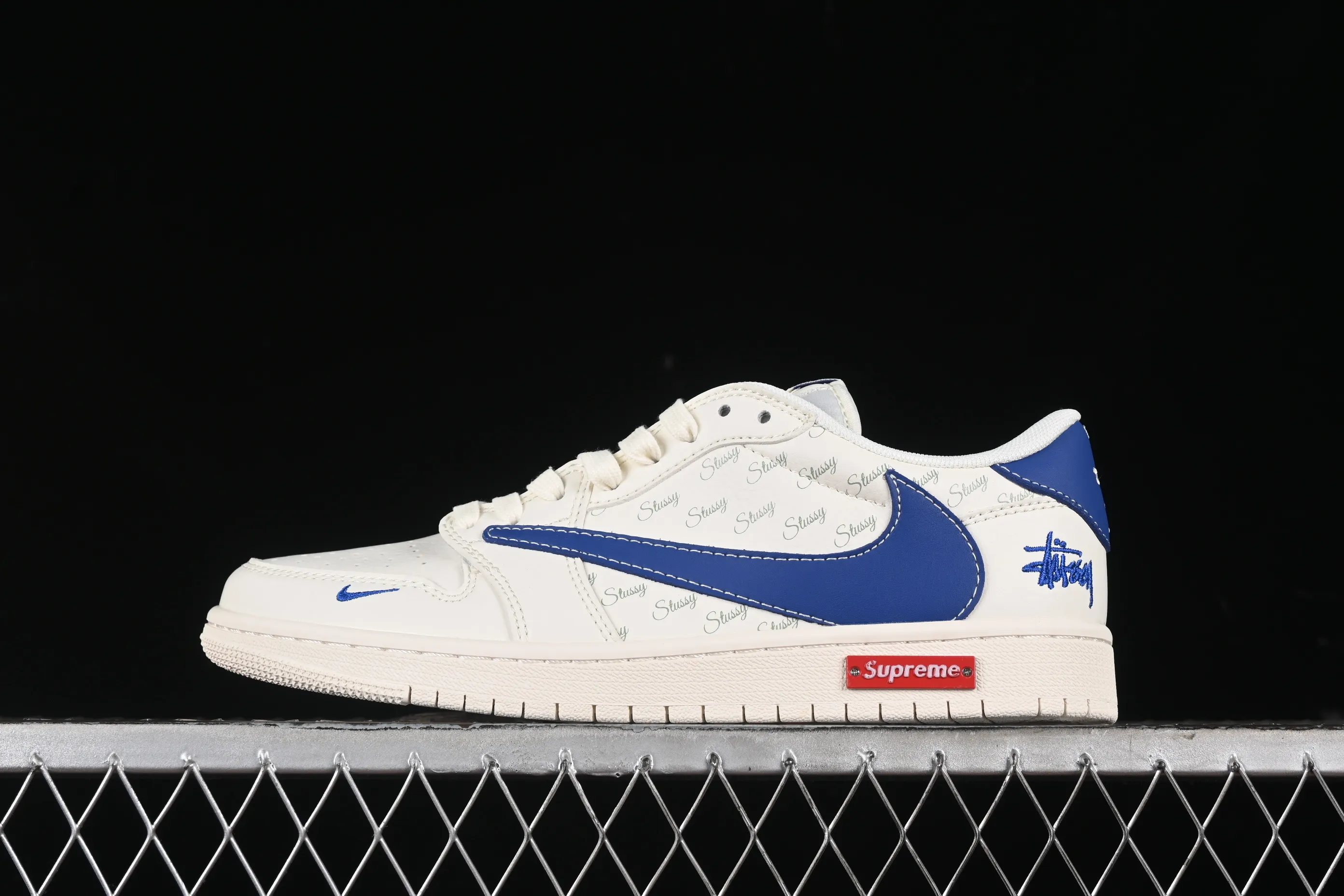 All categories Air Jordan Jordan series basketball shoes Air Jordan 1 Low High-end customized low-top sneakers Travis Scott x Fragment Design x Air Jordan 1 Low OG SP AJ1 Joe 1 Stussy joint-sea blue hook low-top cultural casual sneakers SJ2068-117
